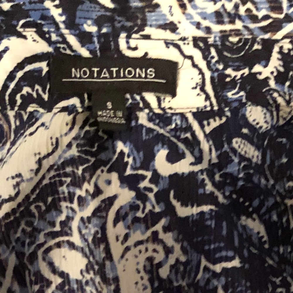 Notations tops women’s button down shirt. - Picture 5 of 6